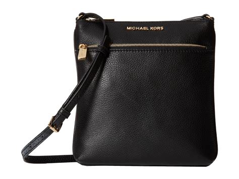 michael kors riley small flat crossbody black|Michael Kors Riley Small Flat Leather Crossbody .